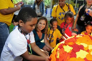 Ginger Zee led children ages 2 to 8 in space-based activities at the "Miles from Tomorrowland: Space Missions" kickoff event at the New York Hall of Science.