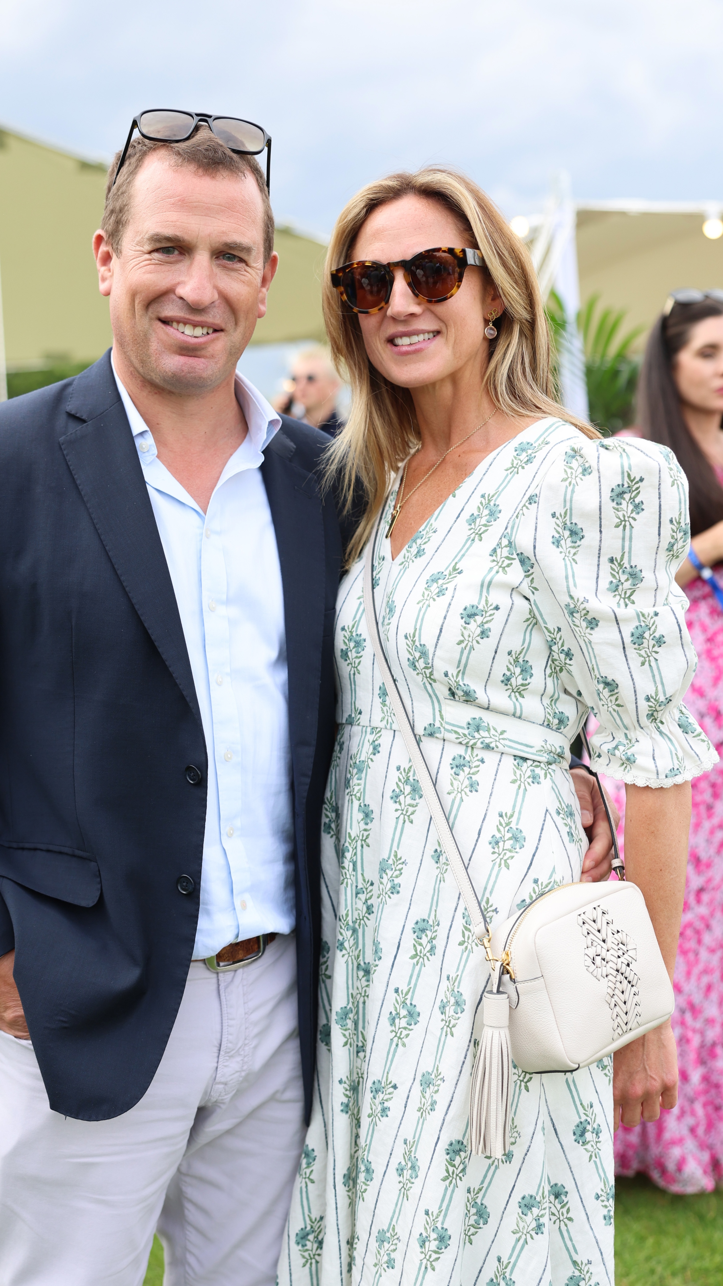 Peter Phillips and Harriet Sperling attend the Outsourcing Inc Royal Charity Polo Cup at Flemish Farm on July 12, 2024