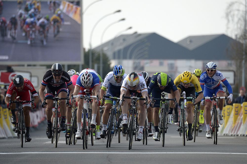 Germany's Andre Greipel sprints to win the second stage.