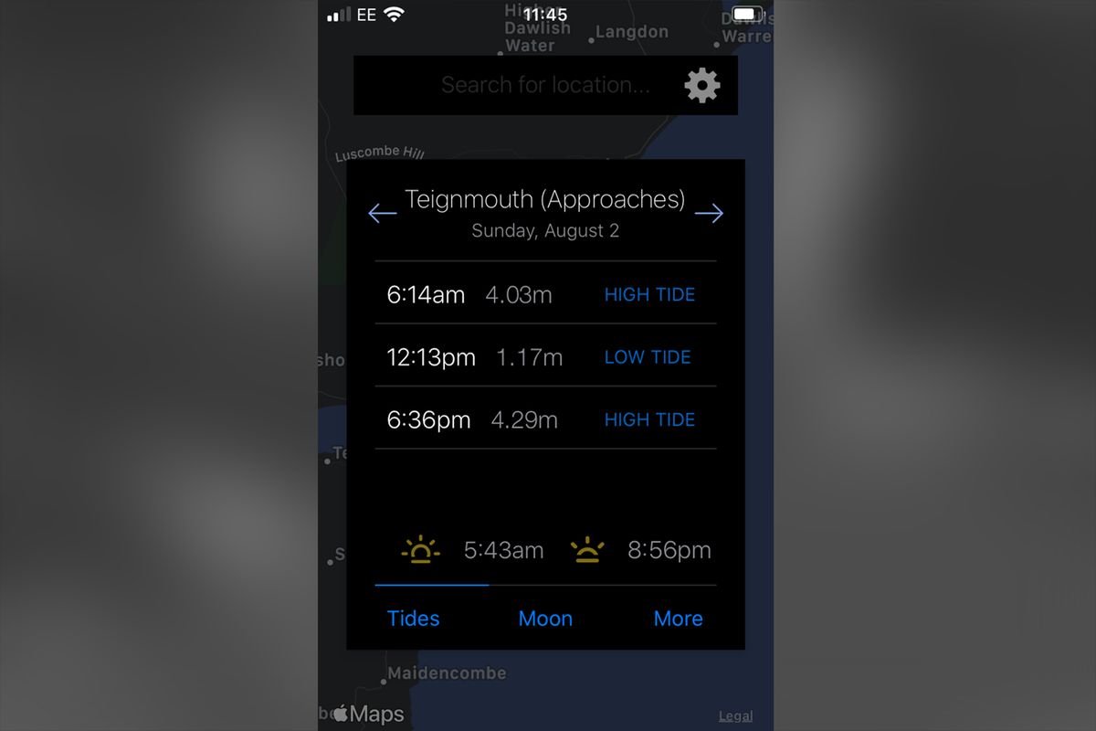 Monitor water levels for your coastal photography with the My Tide