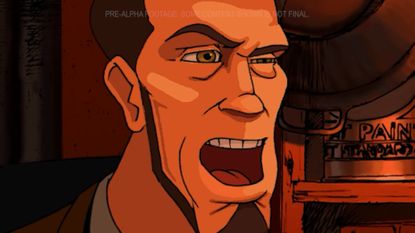 An animated character from the 1997 game Outlaws