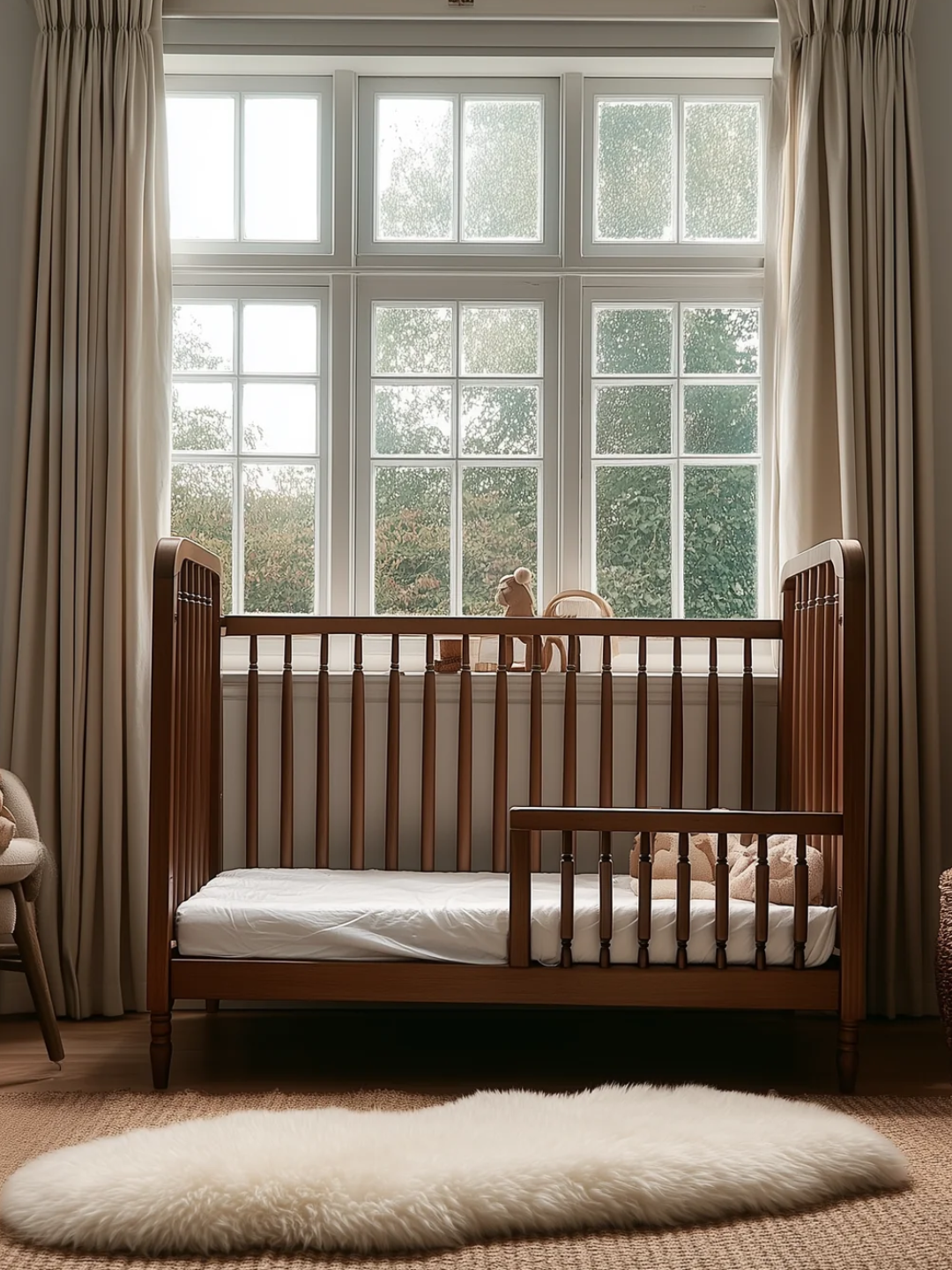 Frannie &amp; Rose, Heritage Vintage Cot + Toddler Rail