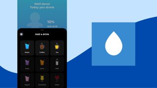 My Water health app homepage and logo
