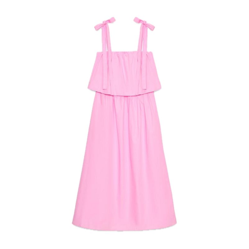 Zara, Midi Poplin Dress with Bows