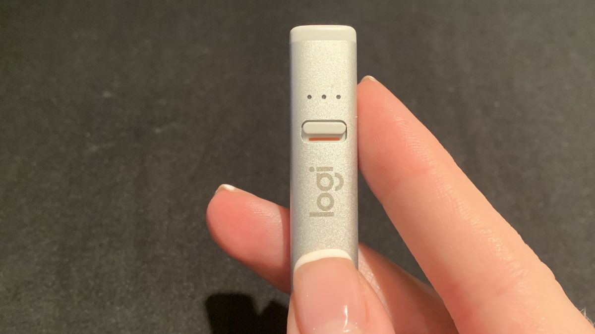 A Logitech Crayon stylus