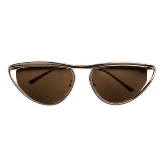 pair of brown cat-eye style bottega veneta sunglasses