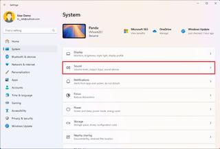 Open Sound settings