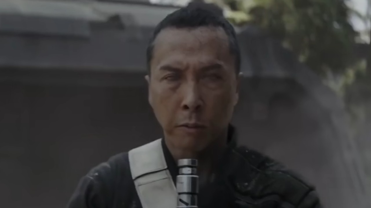 Donnie Yen walking with purpose in Rogue One: A Star Wars Story