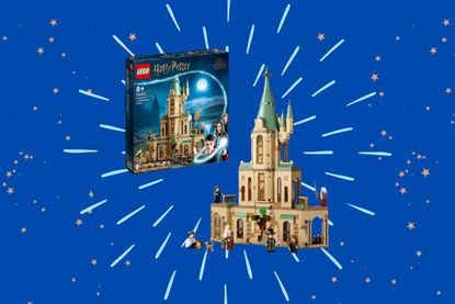 A collage of the LEGO Harry Potter Cyber Monday deal