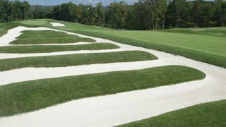 The Church Pews bunker at Oakmont Country Club