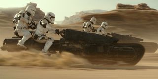 Stormtroopers ride on Star Wars: The Rise of Skywalker