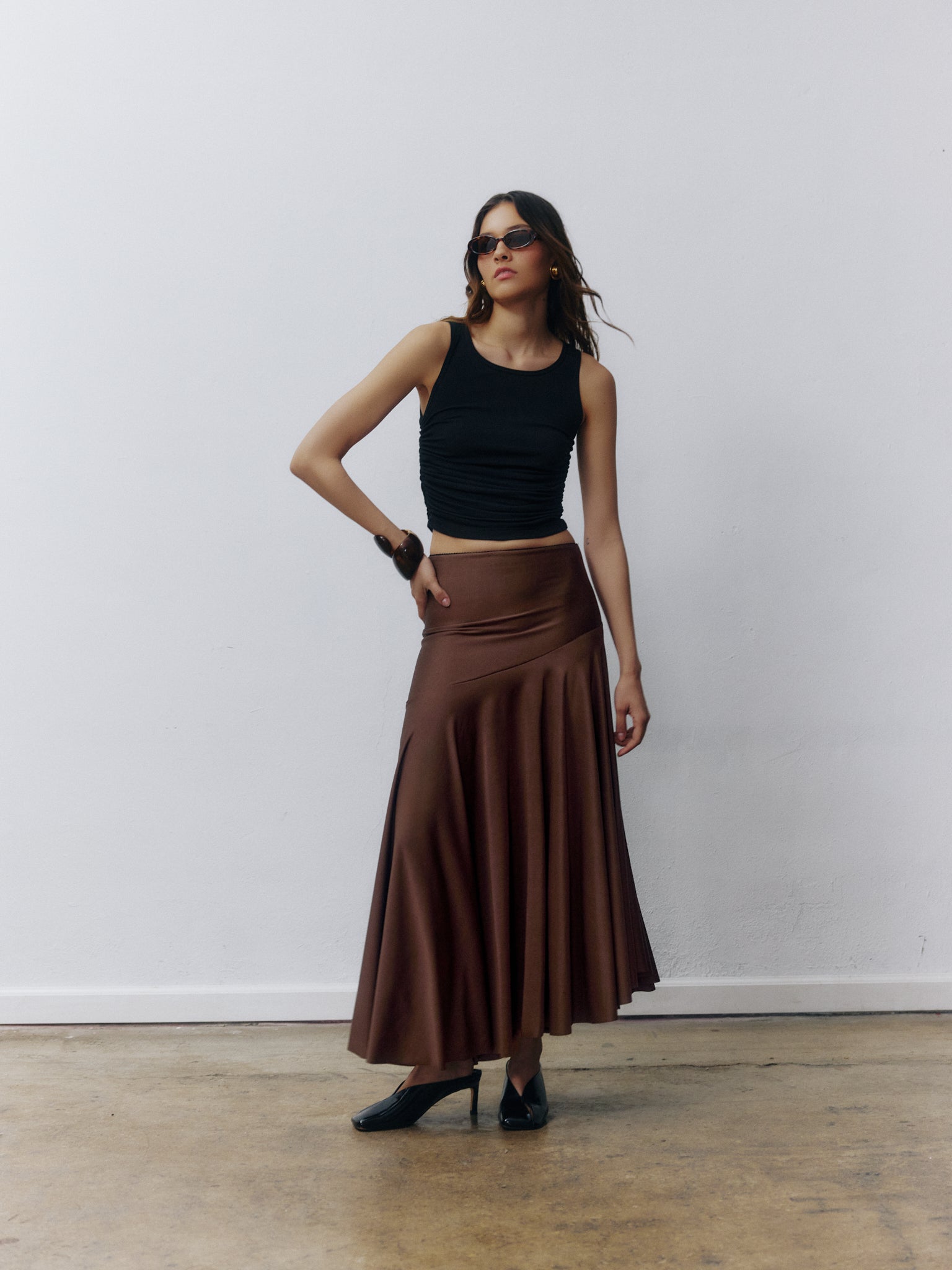 Esme Skirt - Brown - Brown / Xs
