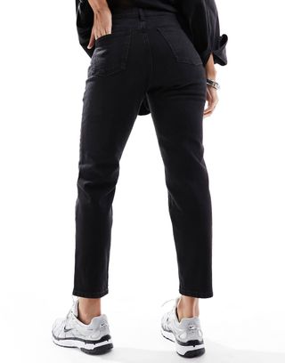 Mango Relaxed Mom Jeans in Black