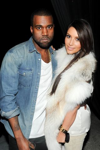 Kim and Kanye at Paris Fashion Week, 2012
