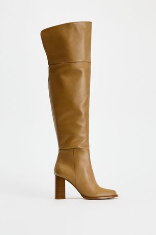 Leather Heeled Xl Boots