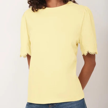 Mint Velvet Lace Trimmed Top