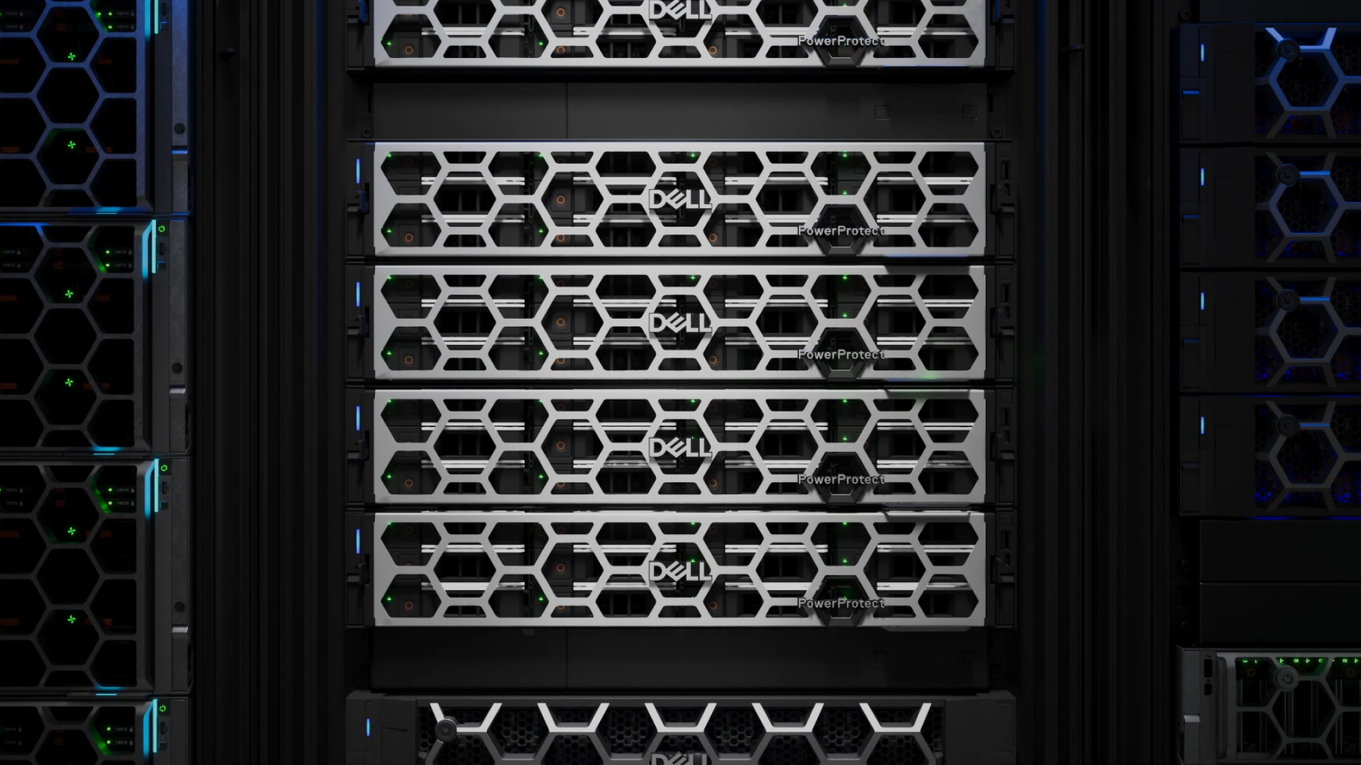 A Dell rack server