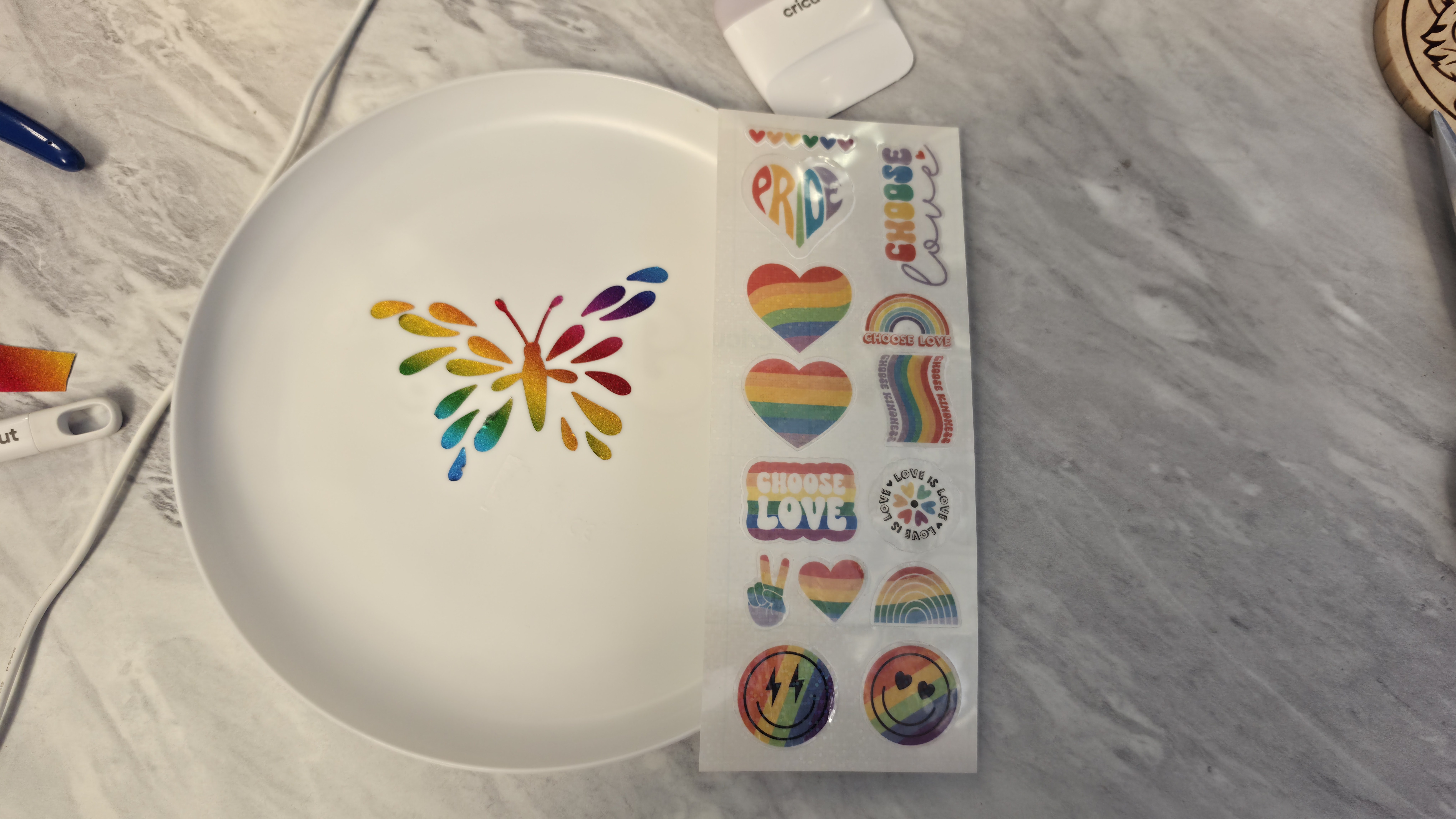 Cricut Pride crafting