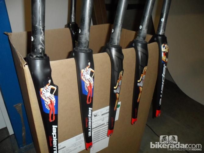 A selection of French 'fancies' on Lapierre's Ultimate custom forks