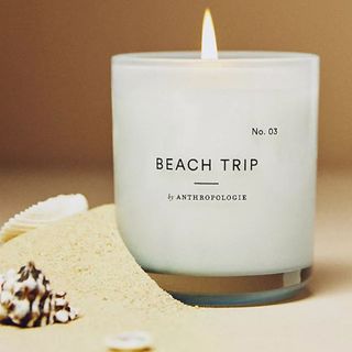 Nostalgia Floral Beach Trip Glass Candle