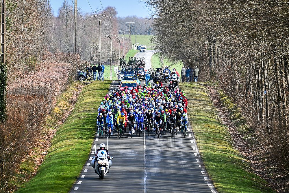 The peloton in action during stage 1 at Paris-Nice.