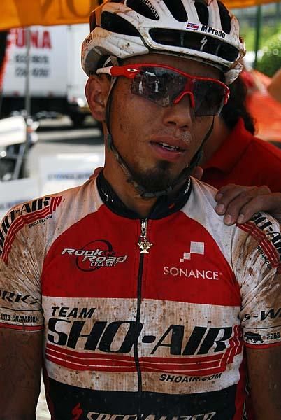 Manuel Prado looked tired after his stage win.