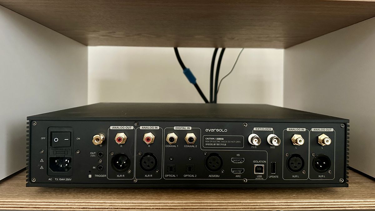 the Eversolo DAC-Z10's connections on the rear