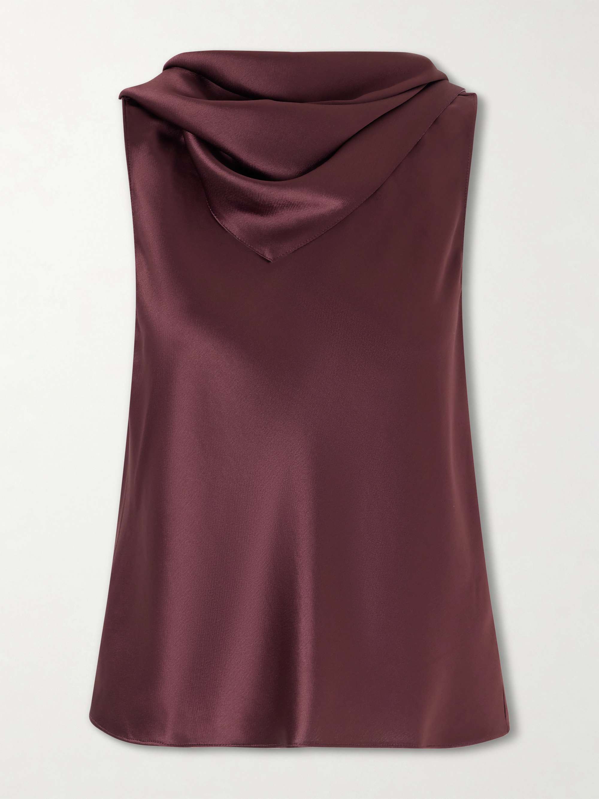 Barb Draped Satin Blouse