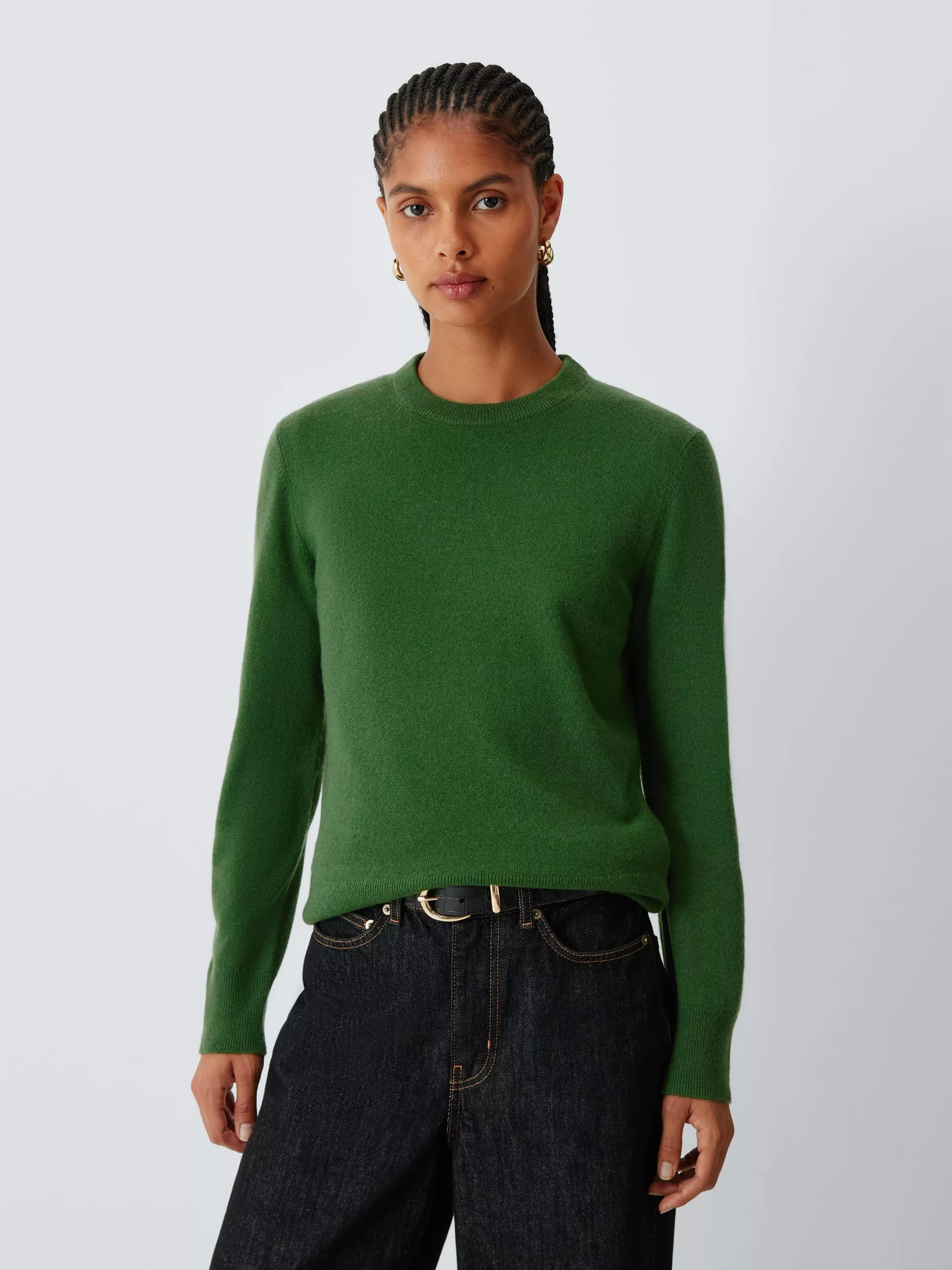 John Lewis Cashmere Crew Neck Jumper, Black