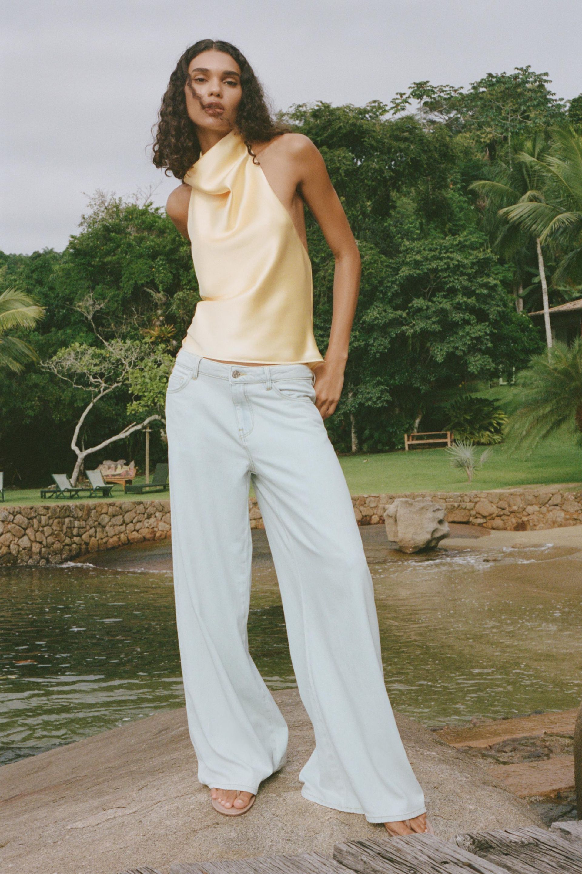 Z1975 Mid-Rise Full Length Palazzo Jeans
