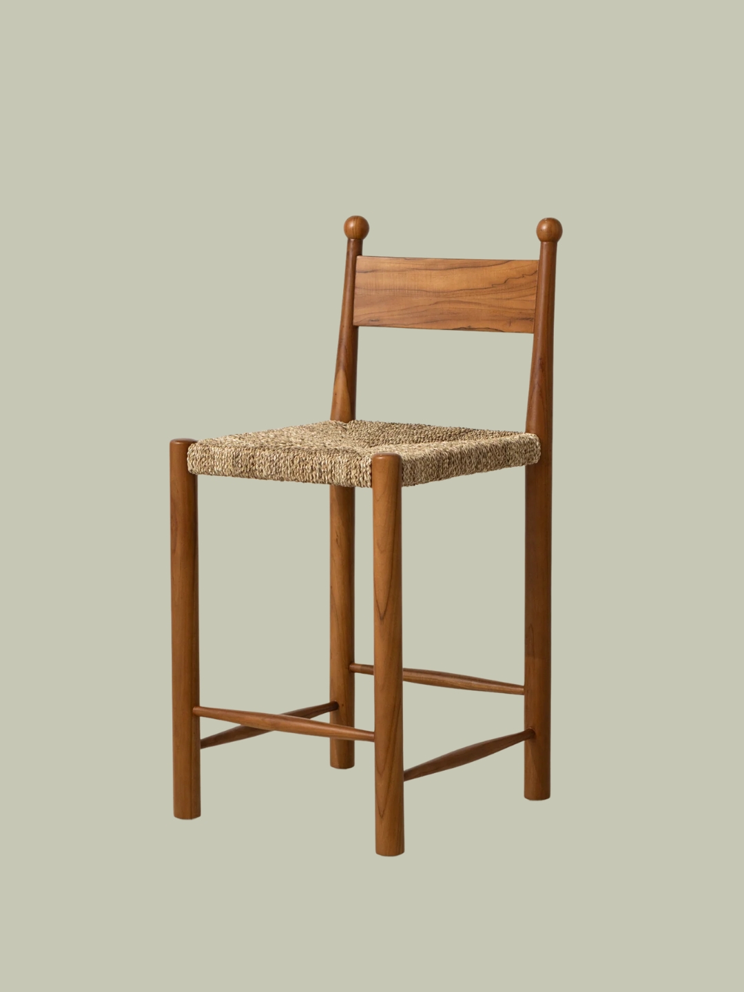Six The Residence., Finials Bar Stool With Rope Seat