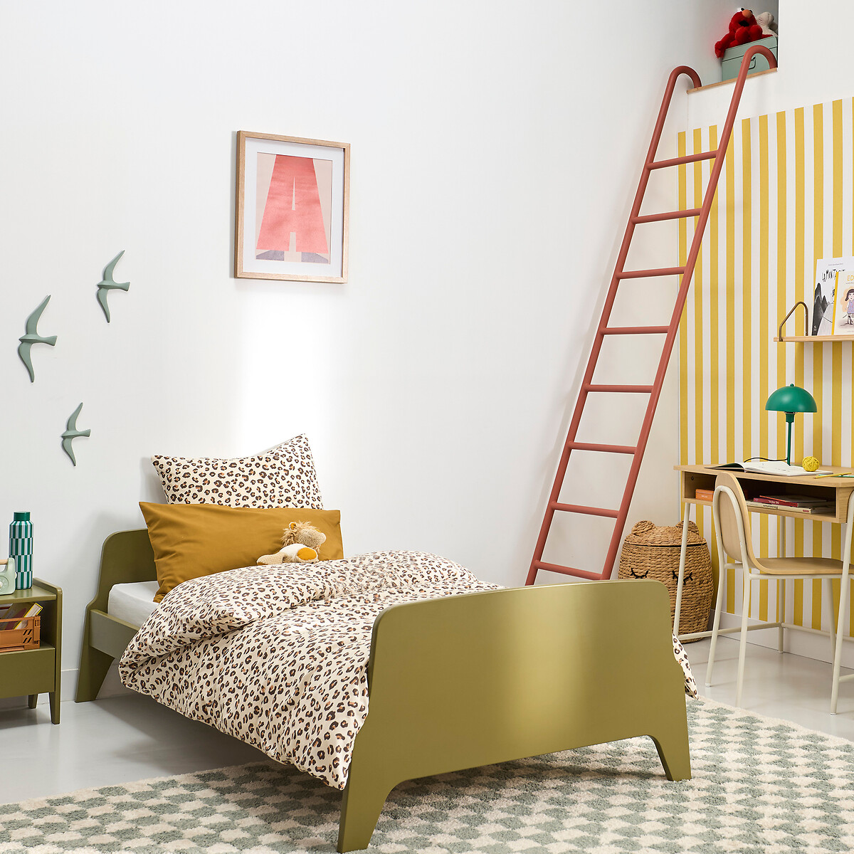 Adil Vintage Retro Style Single Bed With Bed Base