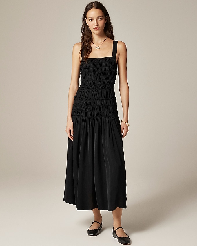 Smocked Midi Dress