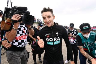 Jai Hindley after winning stage 9 of the Giro d'Italia
