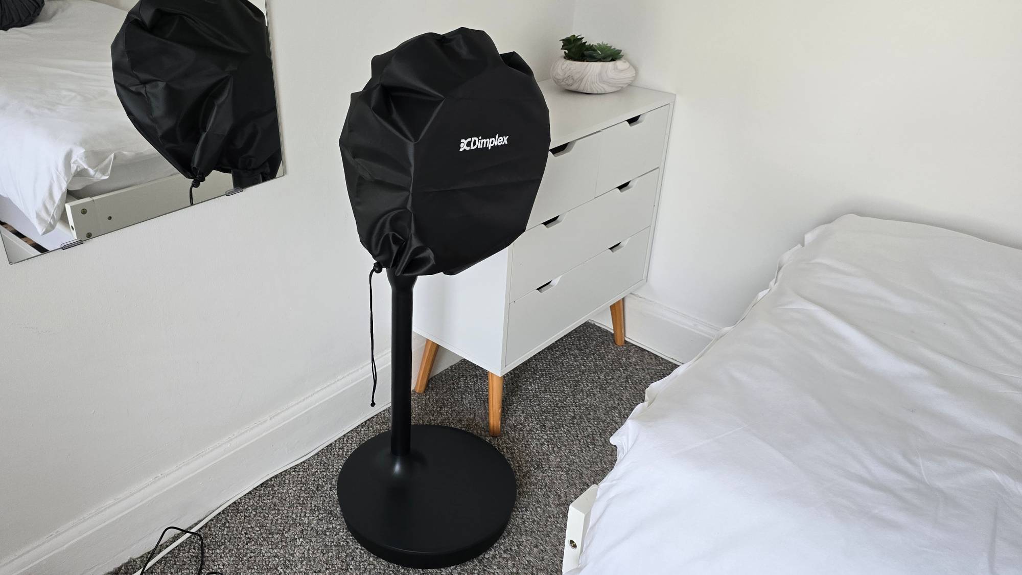 Dimplex DuoCool Smart Cordless 2-in-1 Fan with cover