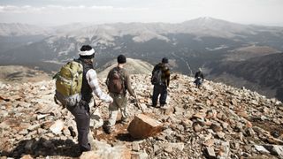 Hikers on Quandary Peak in Colorado