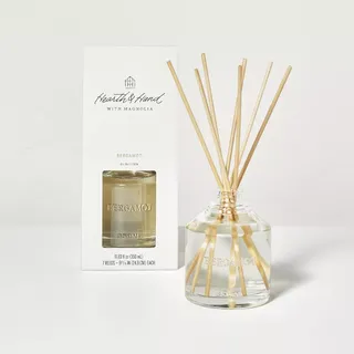 11.83 Fl Oz Bergamot Oil Reed Diffuser - Hearth & Hand™ With Magnolia: Portable Aromatherapy, Anxiety & Stress Relief