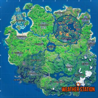 Fortnite Weather Station location map