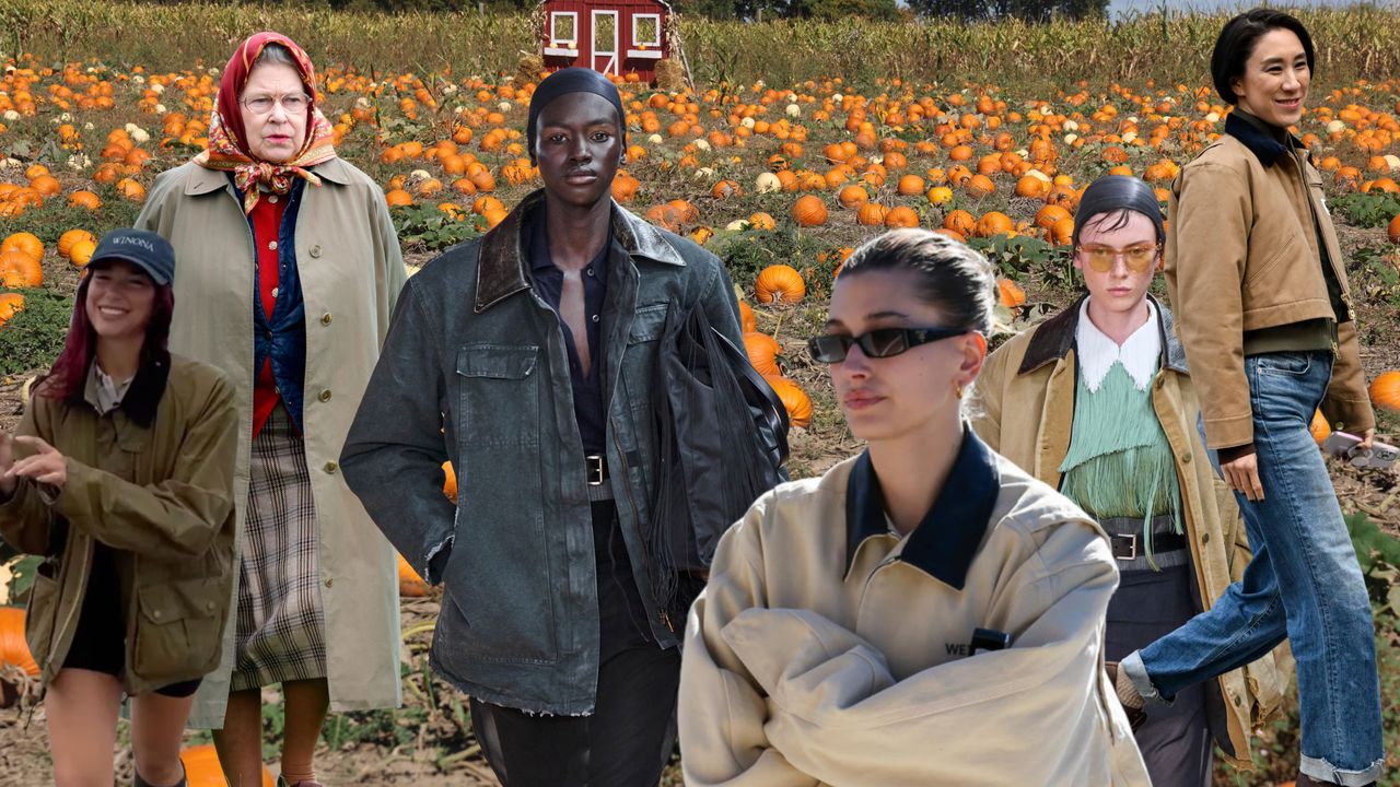 Barn jackets from Prada Spring 2024 and street-style