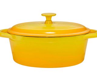 yellow cast iron cookware