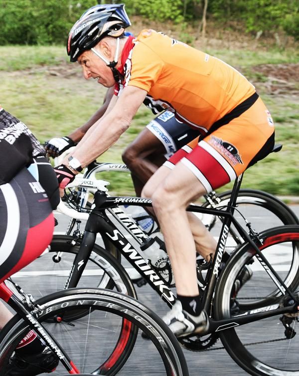 Although retired, it's easy to imagine that Francesco Moser could add to his 298 professional victories with ease.