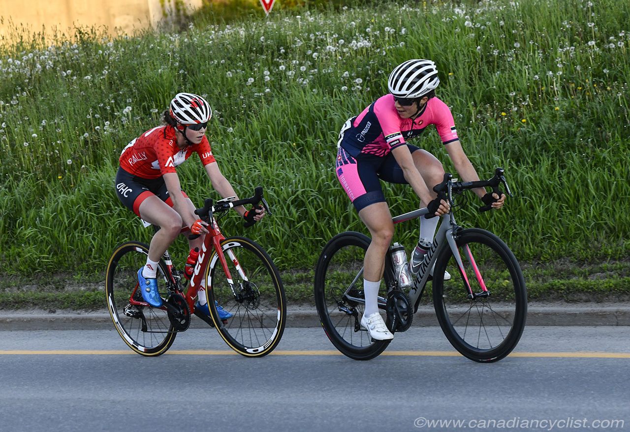 A MACOGEP-Tornatech-Specialized p/b Mazda rider watching Katherine Maine