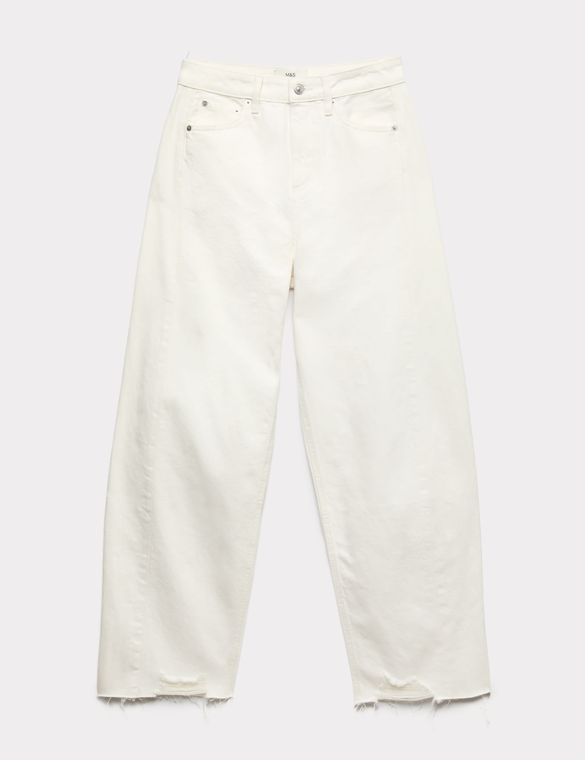 mid rise barrel jeans