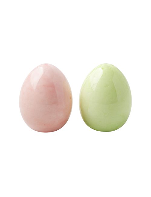 Alabaster Egg Salt & Pepper Shakers