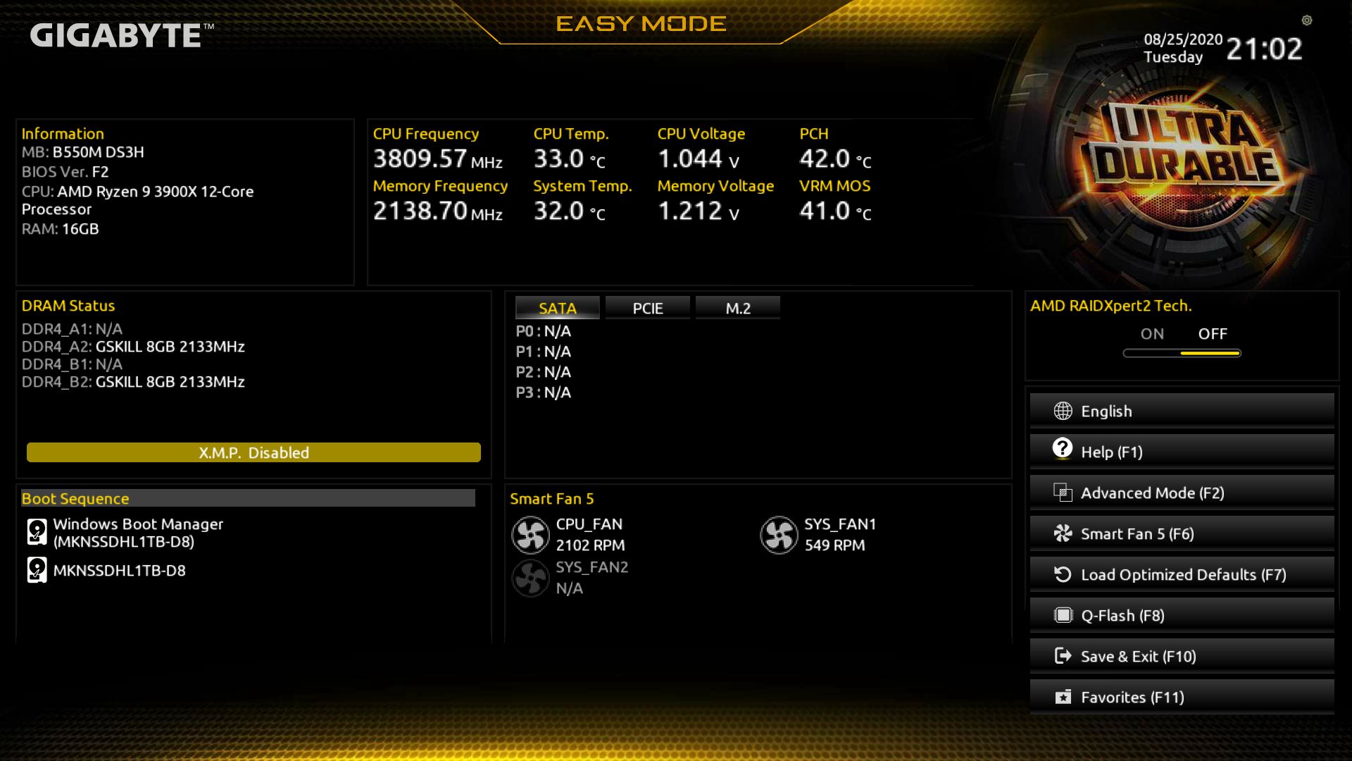 Gigabyte B550M DS3H
