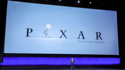 The Walt Disney Company Executive Vice President, Head of Theatrical Distribution, Tony Chambers speaks about an upcoming film from Pixar Animation Studios during a presentation at CinemaCon in 2023