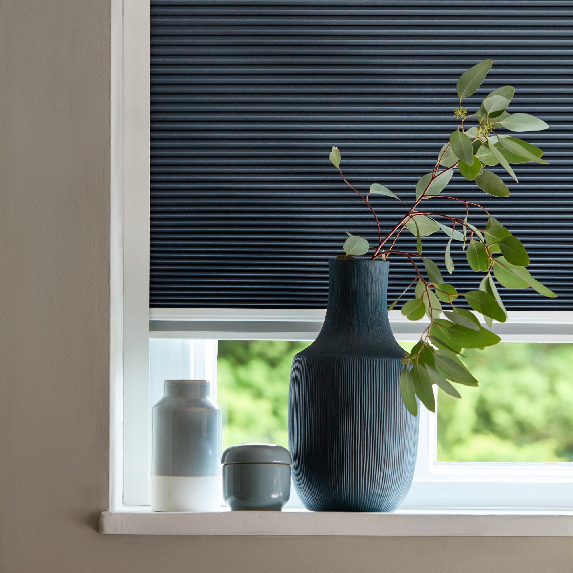 Blinds2Go MaxShade Blackout Denim Thermal Blind