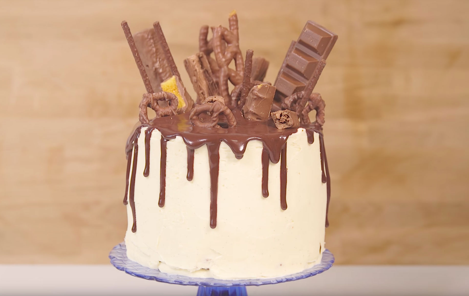 Chocolate drip cake recipe - with step-by-step video | Baking ...