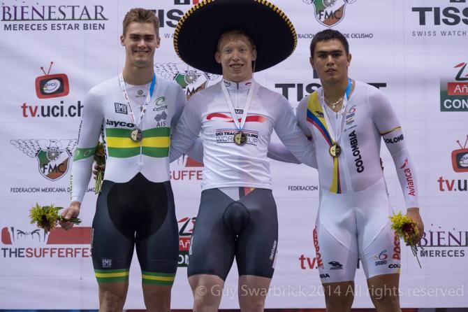 The Men's Keirin podium