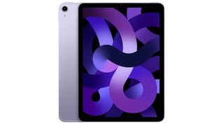 An iPad Air 2022 in purple